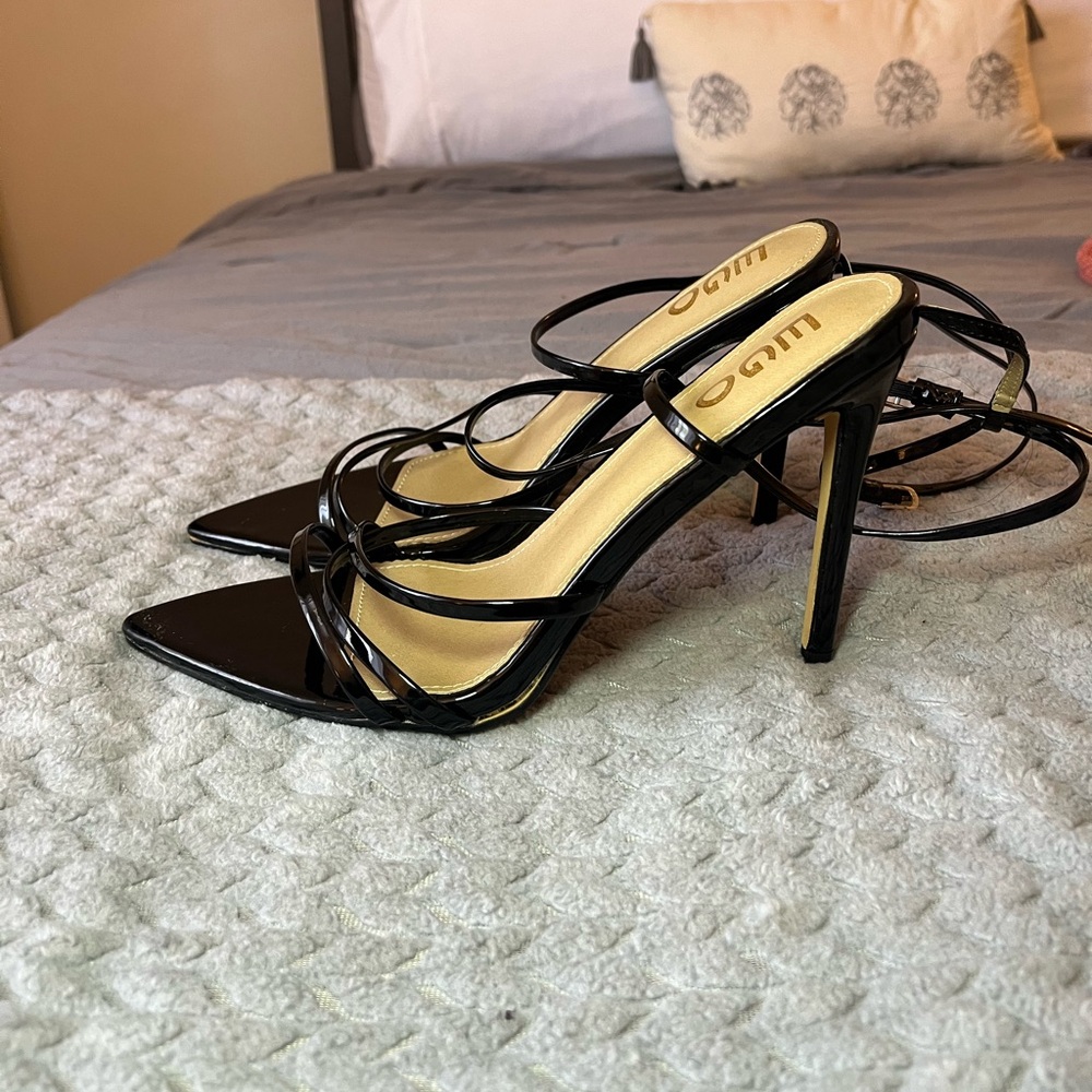 Ego Offical Black Strappy Heels - Picture 2 of 4